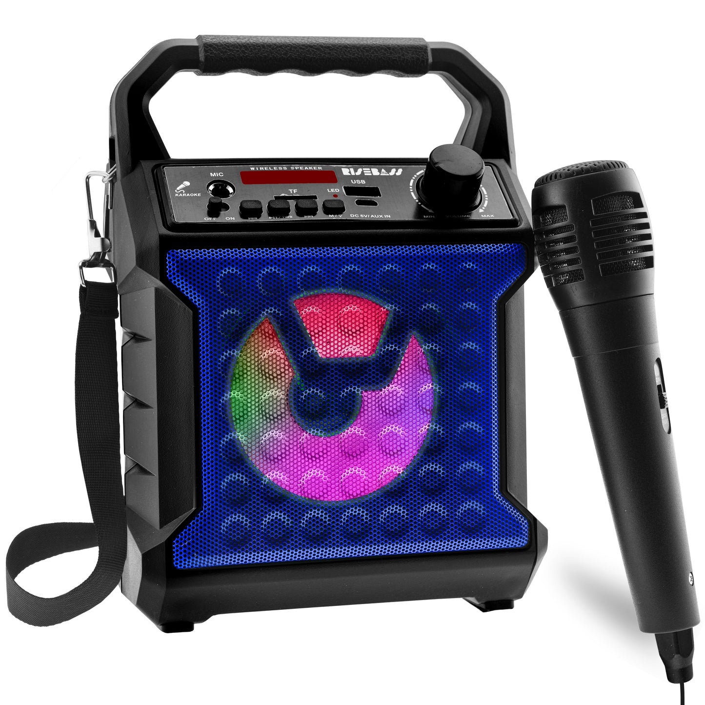 Wireless Bluetooth Karaoke Machine | Portable Party Speaker with LED Lights