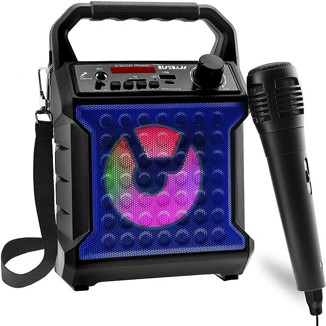Wireless Bluetooth Karaoke Machine | Portable Party Speaker with LED Lights