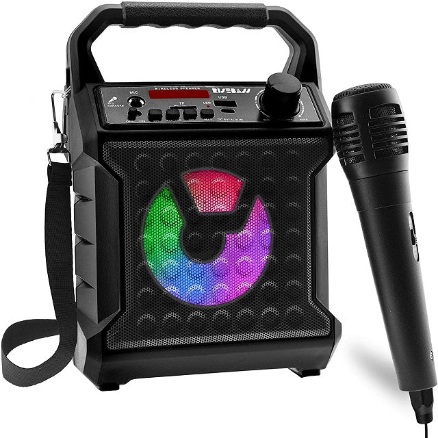 Wireless Bluetooth Karaoke Machine | Portable Party Speaker with LED Lights