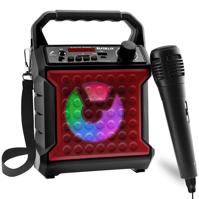Wireless Bluetooth Karaoke Machine | Portable Party Speaker with LED Lights